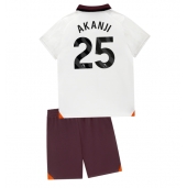 Maillot de football Réplique Manchester City Manuel Akanji #25 Extérieur Enfant 2023-24 Manche Courte (+ Pantalon court)