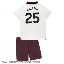 Maillot de football Réplique Manchester City Manuel Akanji #25 Extérieur Enfant 2023-24 Manche Courte (+ Pantalon court)