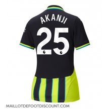 Maillot de football Réplique Manchester City Manuel Akanji #25 Extérieur Femme 2024-25 Manche Courte