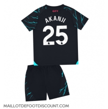 Maillot de football Réplique Manchester City Manuel Akanji #25 Troisième Enfant 2023-24 Manche Courte (+ Pantalon court)