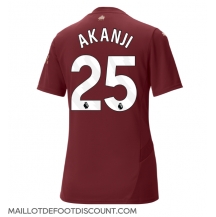 Maillot de football Réplique Manchester City Manuel Akanji #25 Troisième Femme 2024-25 Manche Courte