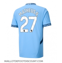 Maillot de football Réplique Manchester City Matheus Nunes #27 Domicile 2024-25 Manche Courte