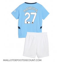 Maillot de football Réplique Manchester City Matheus Nunes #27 Domicile Enfant 2024-25 Manche Courte (+ Pantalon court)