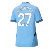 Maillot de football Réplique Manchester City Matheus Nunes #27 Domicile Femme 2024-25 Manche Courte