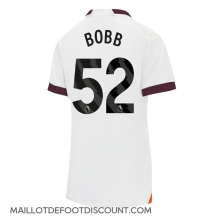 Maillot de football Réplique Manchester City Oscar Bobb #52 Extérieur Femme 2023-24 Manche Courte