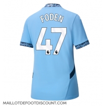 Maillot de football Réplique Manchester City Phil Foden #47 Domicile Femme 2024-25 Manche Courte