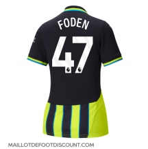 Maillot de football Réplique Manchester City Phil Foden #47 Extérieur Femme 2024-25 Manche Courte