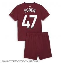 Maillot de football Réplique Manchester City Phil Foden #47 Troisième Enfant 2024-25 Manche Courte (+ Pantalon court)