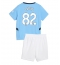 Maillot de football Réplique Manchester City Rico Lewis #82 Domicile Enfant 2024-25 Manche Courte (+ Pantalon court)