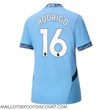 Maillot de football Réplique Manchester City Rodri Hernandez #16 Domicile Femme 2024-25 Manche Courte