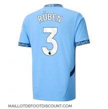 Maillot de football Réplique Manchester City Ruben Dias #3 Domicile 2024-25 Manche Courte