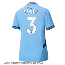 Maillot de football Réplique Manchester City Ruben Dias #3 Domicile Femme 2024-25 Manche Courte