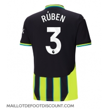 Maillot de football Réplique Manchester City Ruben Dias #3 Extérieur 2024-25 Manche Courte