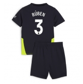 Maillot de football Réplique Manchester City Ruben Dias #3 Extérieur Enfant 2024-25 Manche Courte (+ Pantalon court)