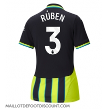 Maillot de football Réplique Manchester City Ruben Dias #3 Extérieur Femme 2024-25 Manche Courte