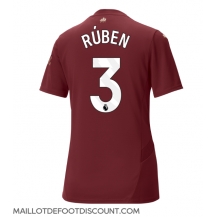 Maillot de football Réplique Manchester City Ruben Dias #3 Troisième Femme 2024-25 Manche Courte