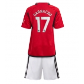 Maillot de football Réplique Manchester United Alejandro Garnacho #17 Domicile Enfant 2023-24 Manche Courte (+ Pantalon court)