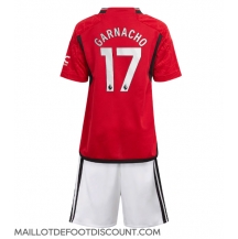 Maillot de football Réplique Manchester United Alejandro Garnacho #17 Domicile Enfant 2023-24 Manche Courte (+ Pantalon court)