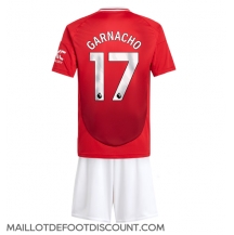 Maillot de football Réplique Manchester United Alejandro Garnacho #17 Domicile Enfant 2024-25 Manche Courte (+ Pantalon court)