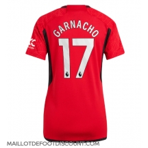 Maillot de football Réplique Manchester United Alejandro Garnacho #17 Domicile Femme 2023-24 Manche Courte