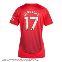 Maillot de football Réplique Manchester United Alejandro Garnacho #17 Domicile Femme 2024-25 Manche Courte