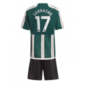 Maillot de football Réplique Manchester United Alejandro Garnacho #17 Extérieur Enfant 2023-24 Manche Courte (+ Pantalon court)