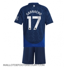 Maillot de football Réplique Manchester United Alejandro Garnacho #17 Extérieur Enfant 2024-25 Manche Courte (+ Pantalon court)