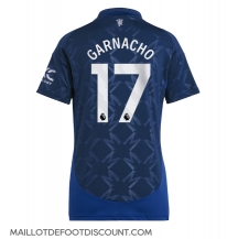 Maillot de football Réplique Manchester United Alejandro Garnacho #17 Extérieur Femme 2024-25 Manche Courte