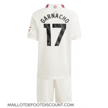 Maillot de football Réplique Manchester United Alejandro Garnacho #17 Troisième Enfant 2023-24 Manche Courte (+ Pantalon court)