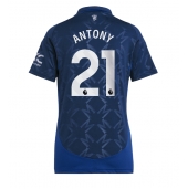 Maillot de football Réplique Manchester United Antony #21 Extérieur Femme 2024-25 Manche Courte