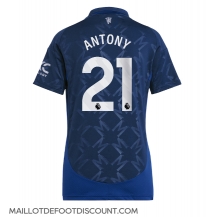 Maillot de football Réplique Manchester United Antony #21 Extérieur Femme 2024-25 Manche Courte