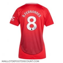 Maillot de football Réplique Manchester United Bruno Fernandes #8 Domicile Femme 2024-25 Manche Courte