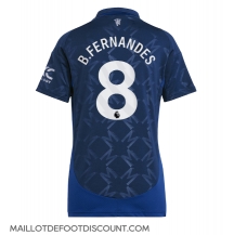 Maillot de football Réplique Manchester United Bruno Fernandes #8 Extérieur Femme 2024-25 Manche Courte