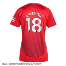 Maillot de football Réplique Manchester United Casemiro #18 Domicile Femme 2024-25 Manche Courte