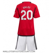 Maillot de football Réplique Manchester United Diogo Dalot #20 Domicile Enfant 2023-24 Manche Courte (+ Pantalon court)