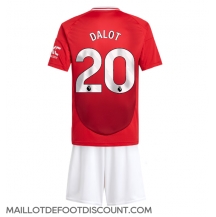 Maillot de football Réplique Manchester United Diogo Dalot #20 Domicile Enfant 2024-25 Manche Courte (+ Pantalon court)