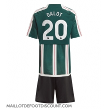 Maillot de football Réplique Manchester United Diogo Dalot #20 Extérieur Enfant 2023-24 Manche Courte (+ Pantalon court)