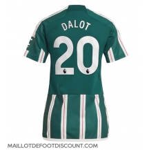 Maillot de football Réplique Manchester United Diogo Dalot #20 Extérieur Femme 2023-24 Manche Courte