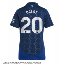 Maillot de football Réplique Manchester United Diogo Dalot #20 Extérieur Femme 2024-25 Manche Courte