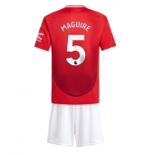 Maillot de football Réplique Manchester United Harry Maguire #5 Domicile Enfant 2024-25 Manche Courte (+ Pantalon court)