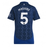 Maillot de football Réplique Manchester United Harry Maguire #5 Extérieur Femme 2024-25 Manche Courte