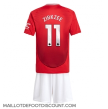 Maillot de football Réplique Manchester United Joshua Zirkzee #11 Domicile Enfant 2024-25 Manche Courte (+ Pantalon court)