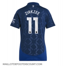 Maillot de football Réplique Manchester United Joshua Zirkzee #11 Extérieur Femme 2024-25 Manche Courte