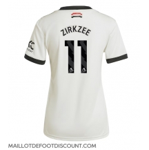 Maillot de football Réplique Manchester United Joshua Zirkzee #11 Troisième Femme 2024-25 Manche Courte