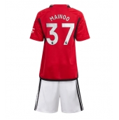 Maillot de football Réplique Manchester United Kobbie Mainoo #37 Domicile Enfant 2023-24 Manche Courte (+ Pantalon court)