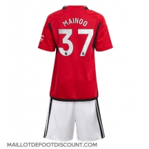 Maillot de football Réplique Manchester United Kobbie Mainoo #37 Domicile Enfant 2023-24 Manche Courte (+ Pantalon court)