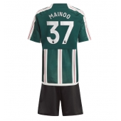 Maillot de football Réplique Manchester United Kobbie Mainoo #37 Extérieur Enfant 2023-24 Manche Courte (+ Pantalon court)