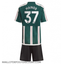 Maillot de football Réplique Manchester United Kobbie Mainoo #37 Extérieur Enfant 2023-24 Manche Courte (+ Pantalon court)