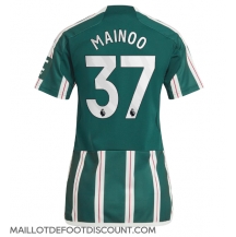 Maillot de football Réplique Manchester United Kobbie Mainoo #37 Extérieur Femme 2023-24 Manche Courte