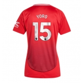 Maillot de football Réplique Manchester United Leny Yoro #15 Domicile Femme 2024-25 Manche Courte